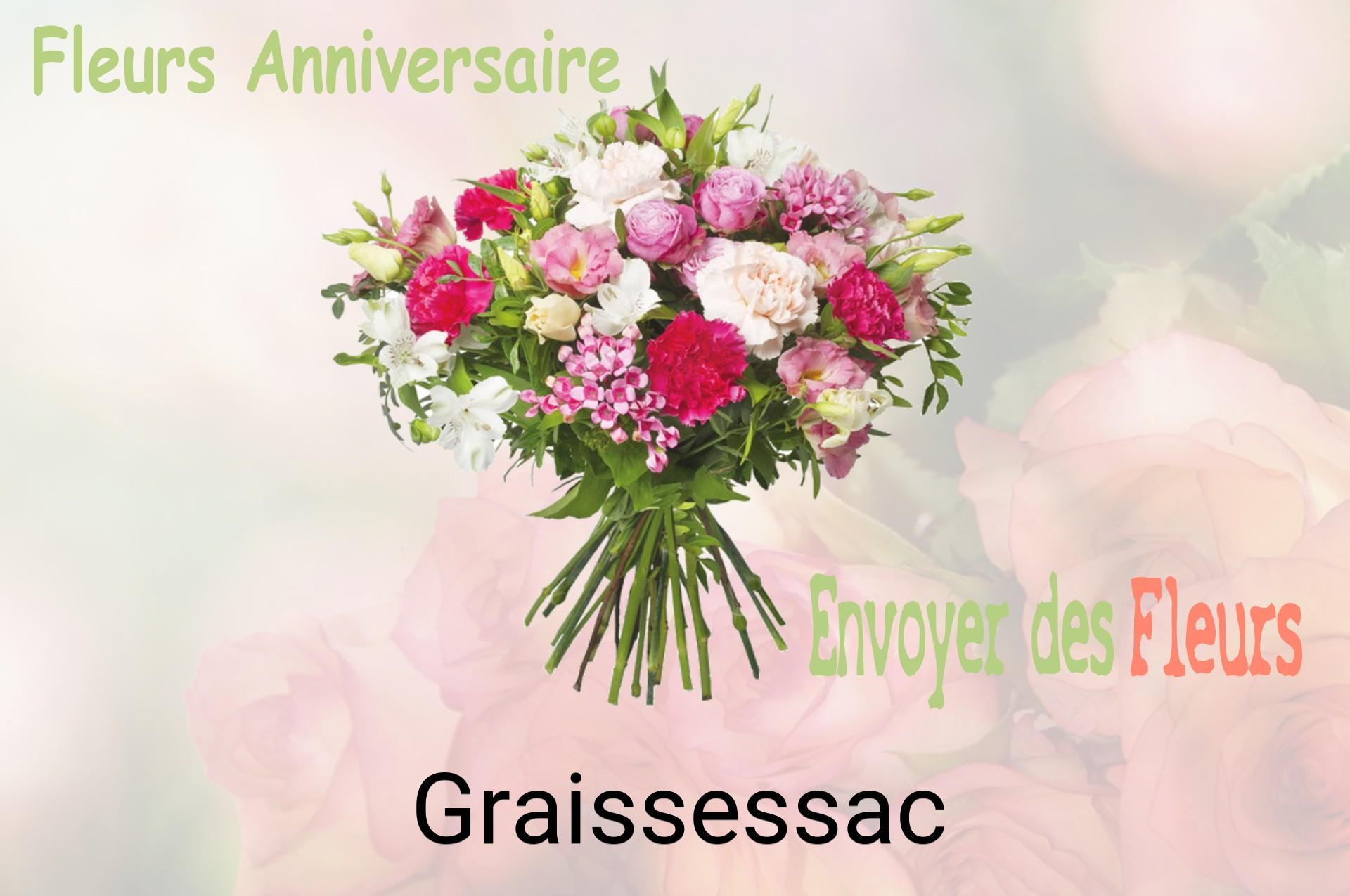 Bouquet de fleurs d’anniversaire livré à Graissessac