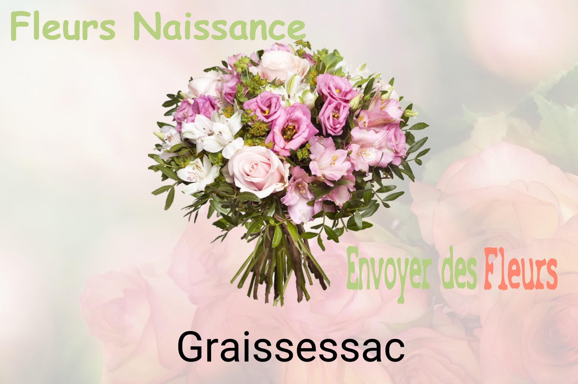 Bouquet de fleurs de naissance livré à Graissessac