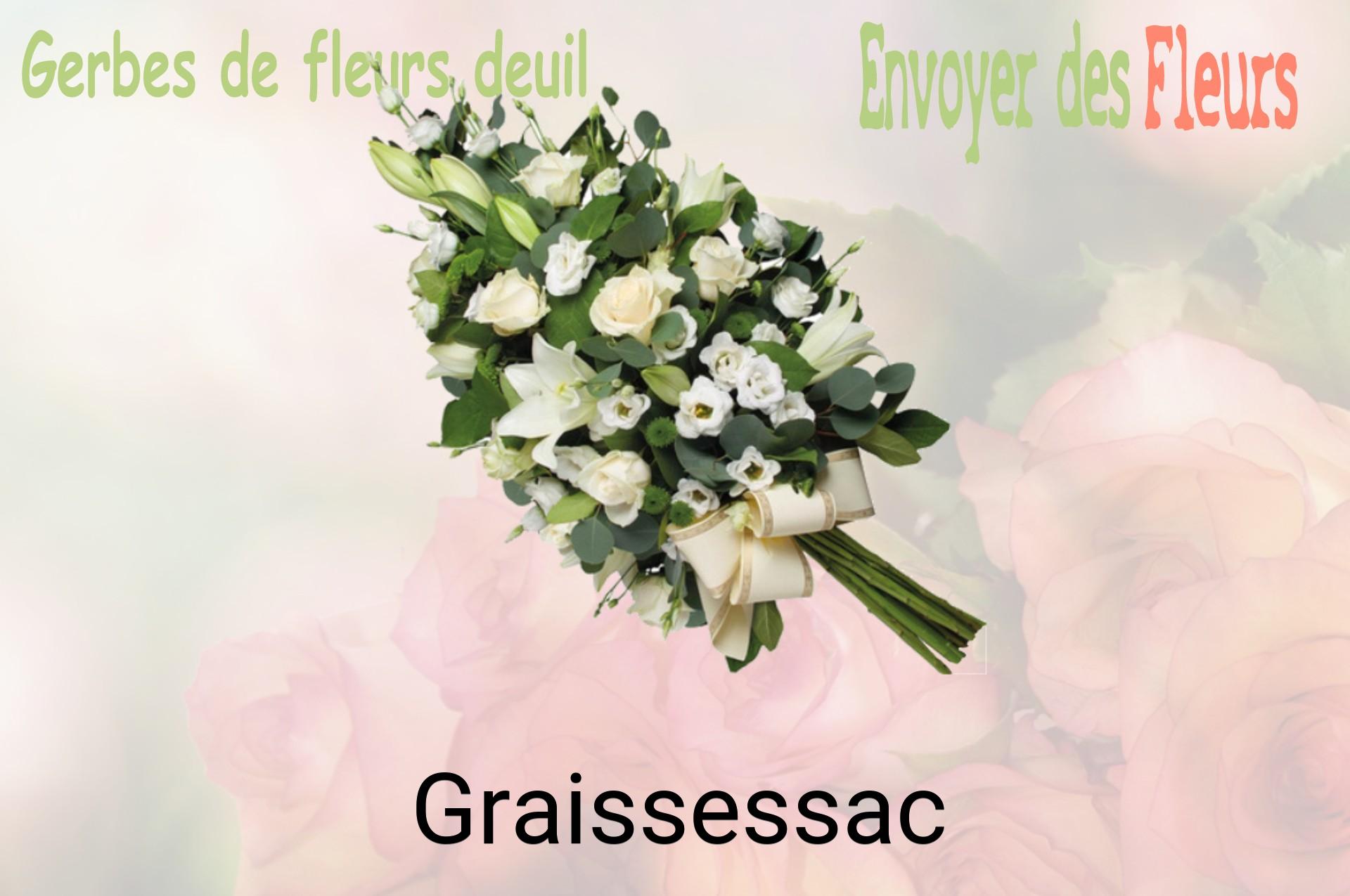 Gerbe de fleurs de deuil livrée à Graissessac